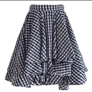 Black and White Gingham Oslo Skirt